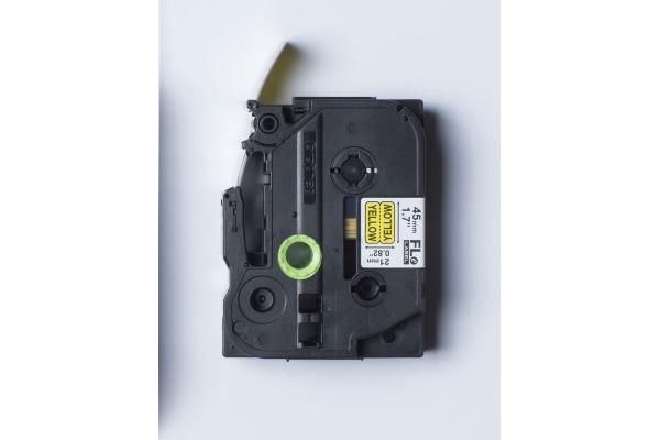PTOUCH Einzelfähnchen schwarz/gelb FLE-6511 PTP900W 21mmx45mm – Bild 2