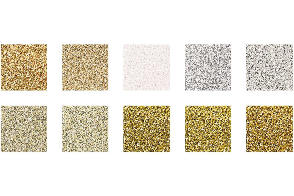 RICO DESI Glitterpapierblock A4 0 Glamour 180g, 10 Blatt – Bild 2