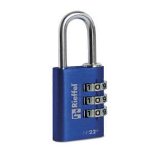 RIEFFEL Zahlenschloss Nr.22 20mm A10517 blau
