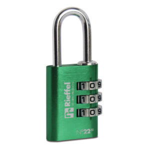 RIEFFEL Vorhängeschloss Nr. 22 27,5mm A10527 grün, mit Zahlenschloss