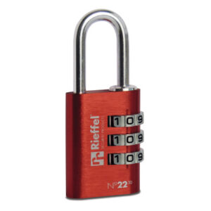 RIEFFEL Vorhängeschloss Nr. 22 27,5mm A10529 rot, mit Zahlenschloss