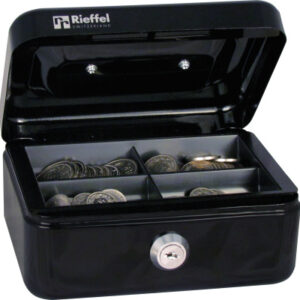 RIEFFEL   Geldkassette Valorit A19087    7x15,3x12cm            schwarz