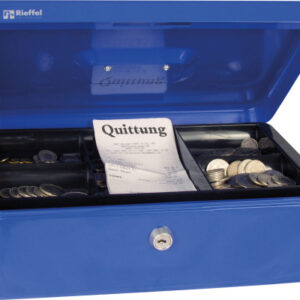 RIEFFEL Geldkassette Valorit A19091 8,2x26,2x19,2cm blau