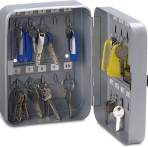 RIEFFEL   Schlüsselkasten VT      silber A19116    20×16×8cm,            20 Haken