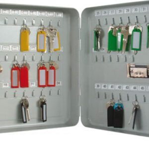 RIEFFEL   Schlüsselkasten VT      silber A19120    30×24×8cm             46 Haken