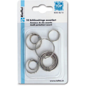 RIEFFEL Schlüsselringe A20985 ass. 10 Stück