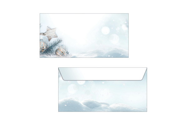 SIGEL Weihnachts-Couvert 11x22cm DU312 90g,Snow Star 25 Stück – Bild 2