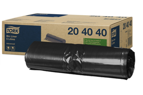TORK Abfallsäcke B3 5lt 204040 schwarz, 32,5 x 40cm 50 Stk.