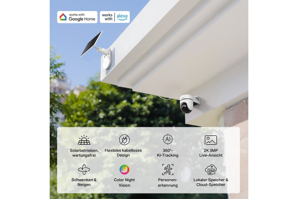 TP-LINK Solar-Security Camera Kit TAPOC610K Pan/Tilt – Bild 4