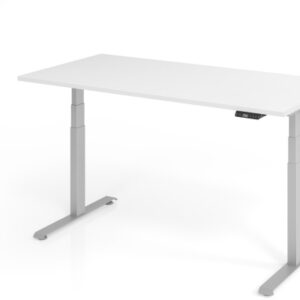 APOLLO    Bürotisch LXK         160x80cm VLXK6516  weiss/silber, elektrisch