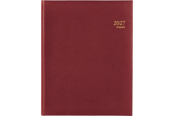 BREPOLS Agenda Concorde Lima Ku. 2027 26.3.0099 1W/2S weinrot 21x27cm