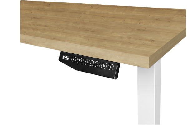 CONTINI Bürotisch ET225E 140x80cm 112378 Eiche/weiss – Bild 2