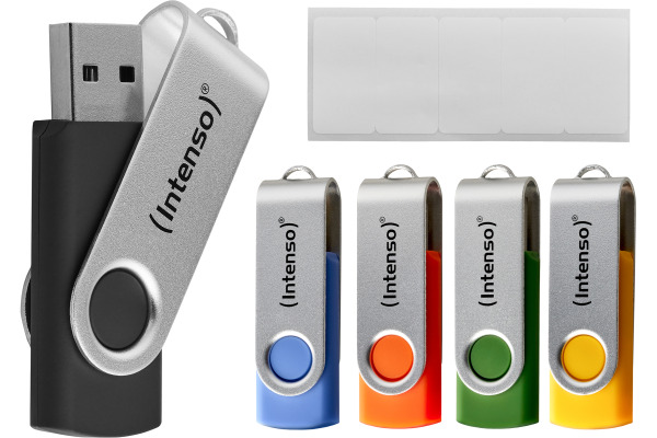 INTENSO USB-Stick Basic Line 5x8GB 3503565 UBS 2.0 Multipack – Bild 2