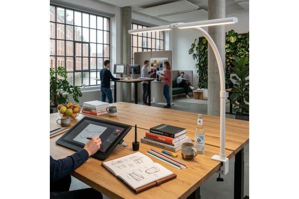 LUXULA Tischleuchte LX700156 weiss, dimmbar – Bild 3