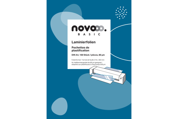 NOVOOO Laminierfolie A4 47060000 glanz, 80my 100 Stück