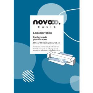 NOVOOO Laminierfolie A4 47080000 glanz, 125my 100 Stück