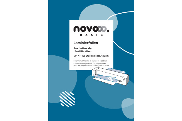 NOVOOO Laminierfolie A4 47080000 glanz, 125my 100 Stück