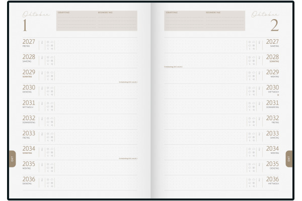 RIDOIDE 10 Jahresagenda 2027-2036 702240401 1T/1S grau DE 21x29.1cm – Bild 3