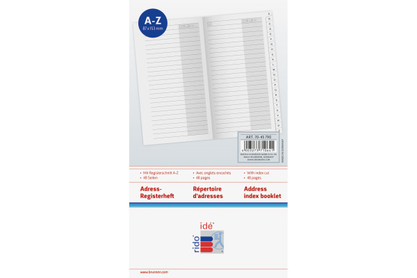 RIDOIDE M-Planer Adressregister 7045790 48 Seiten 8.7x15.3cm – Bild 2