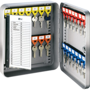 RIEFFEL   Schlüsselkasten KyStor    grau A15611    24,2x30x8cm           28 Haken