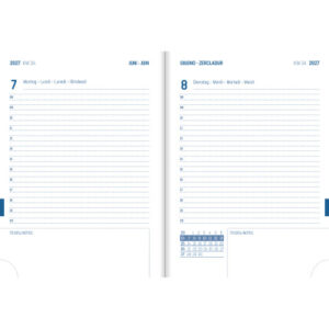 SIMPLEX Schüleragenda Aurora 26/27 500310.27 1T/1S 12M Blue ML 12x16.5cm