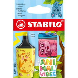 STABILO Textmarker Mini 2-5mm 07/03-73 Animal Vibes 3 Stück