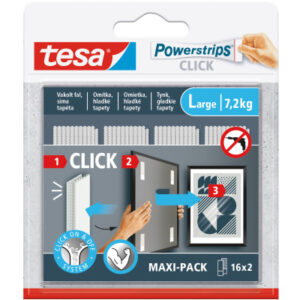 TESA Powerstrips Click Large 777220002 7.2kg 16x2 Streifen