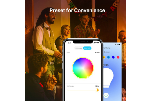 TP-LINK Leuchtmittel LED E27 2-Pack TAL530E(2 Wifi, dimmbar, Mulitcolor – Bild 4