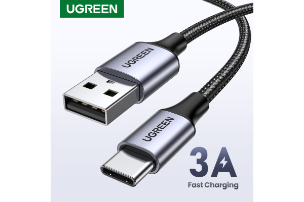 UGREEN Cable Fast Charging 3A Max 60126 1m,USB-A to USB-C,Black – Bild 2