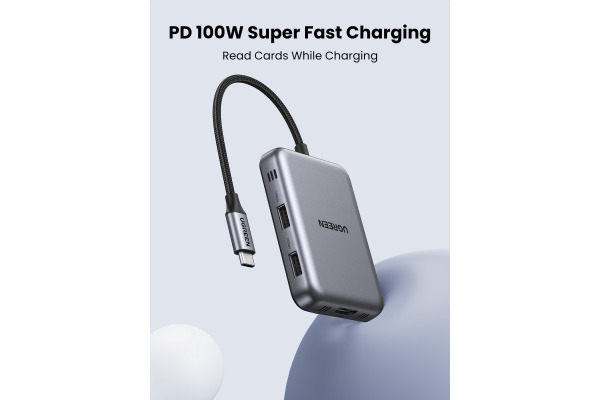 UGREEN Hub 7-in-1 USB-C 65759 Space Grey – Bild 4