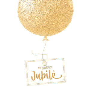 ABC Glückwunschkarte Jubi. FR B6 53244 Goldener Ballon