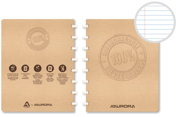 ADOC Spiralbuch BIO A5 3011.150 braun, liniert 72 Blatt – Bild 2