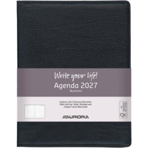AURORA    Agenda Finesse Business   2027 2918P     1W/2S schwarz ML   17.5x22.5cm