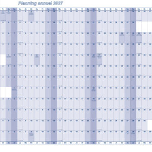 BEREC Jahresplaner quer 2027 B 5666/27 1J/1S blau 60x90cm