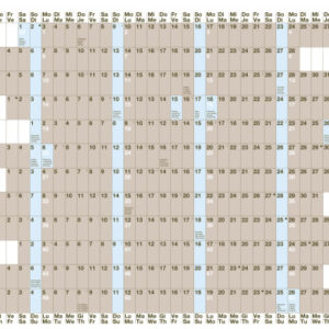 BIELLA Jahres-Wandplaner 2027 876012000 1J/1S weiss ML 69.5x46cm