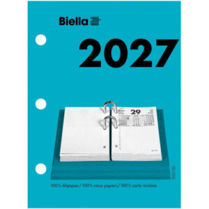 BIELLA Umlegeblock 2027 885700000 1T/1S grau/schwarz ML 8x10.8cm