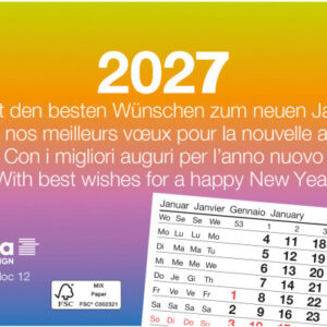 BIELLA    Abreissblock Nr.12        2027 889012000 1M/1S mehrfarbig ML   11x7.7cm