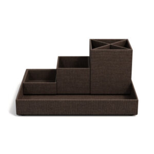 BIGSO BOX Stifteköcher Set Lena 7974C4801 Leinen, 4-teilig, braun