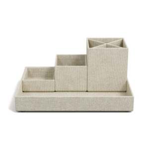 BIGSO BOX Stifteköcher Set Lena 7974C5501 Leinen, 4-teilig, beige