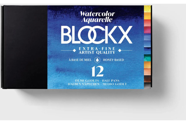 BLOCKX Malkasten Aquarell 41612BXC 12 Farben – Bild 2