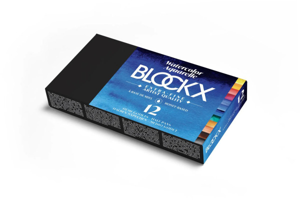 BLOCKX Malkasten Aquarell 41612BXC 12 Farben