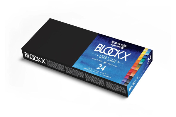 BLOCKX Malkasten Aquarell 41624BXC 24 Farben