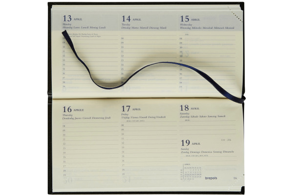 BREPOLS Agenda Breprint Lima Kul. 2027 26.3.0263 1W/2S schwarz 16.6x8.1cm – Bild 2