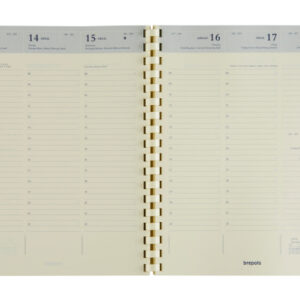 BREPOLS Agenda Timing 2027 26.3.0075 1W/2S Ersatz chamois 16.8x22cm