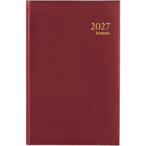 BREPOLS Agenda Saturnus Lima Ku. 2027 26.3.0080 1T/1S weinrot 13.3x20.8cm