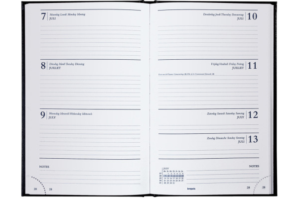 BREPOLS Agenda Saturnus 231 Lima 2027 26.3.0092 1W/2S schwarz 13x20.8cm – Bild 2