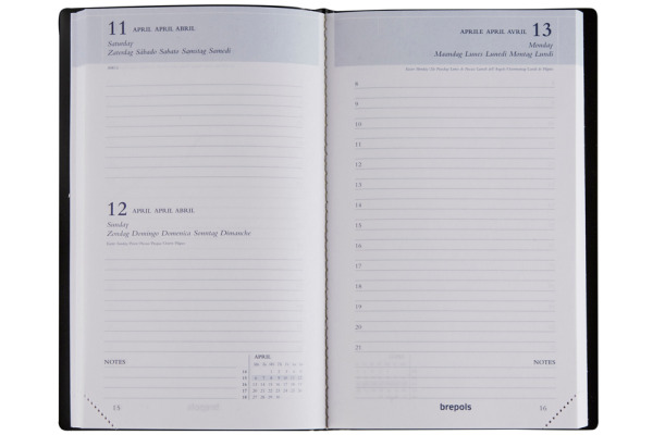 BREPOLS Agenda Breform Seta 2027 26.3.1268 1T/1S blau 10x16.5cm – Bild 2