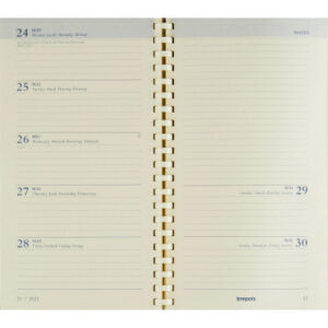 BREPOLS Agenda Notaplan 2027 26.3.0166 1W/1S Ersatz chamois 8.9x16cm