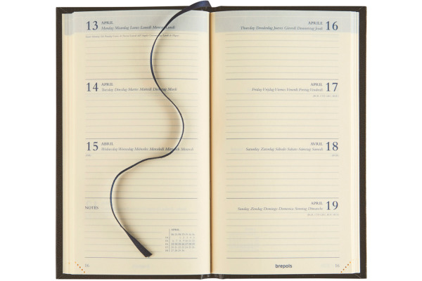 BREPOLS Agenda Interplan Lima Ku. 2027 26.3.1150 1W/2S schwarz 8.9x16cm – Bild 2