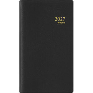 BREPOLS Agenda Interplan Genova 2027 26.3.0187 1W/1S schwarz 8.9x16cm